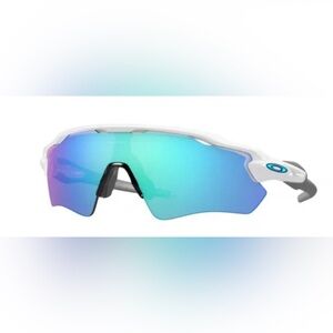 Oakley White and Blue Sports Sunglasses